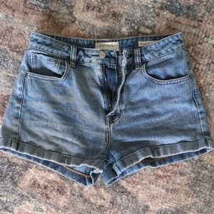 PacSun Blue Jean Shorts High-Waisted Cuffed